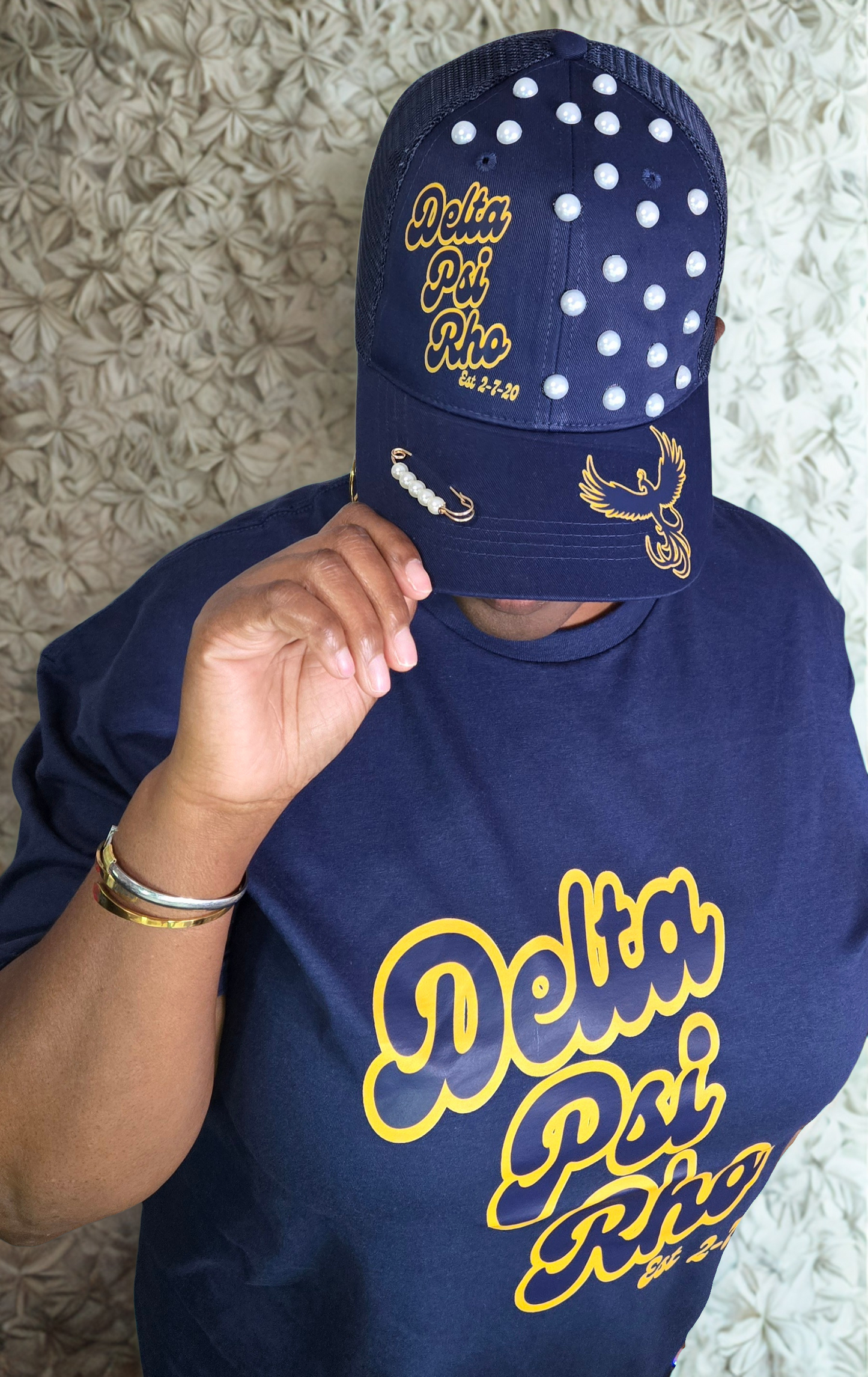 Jeweled Delta Psi Rho Cap