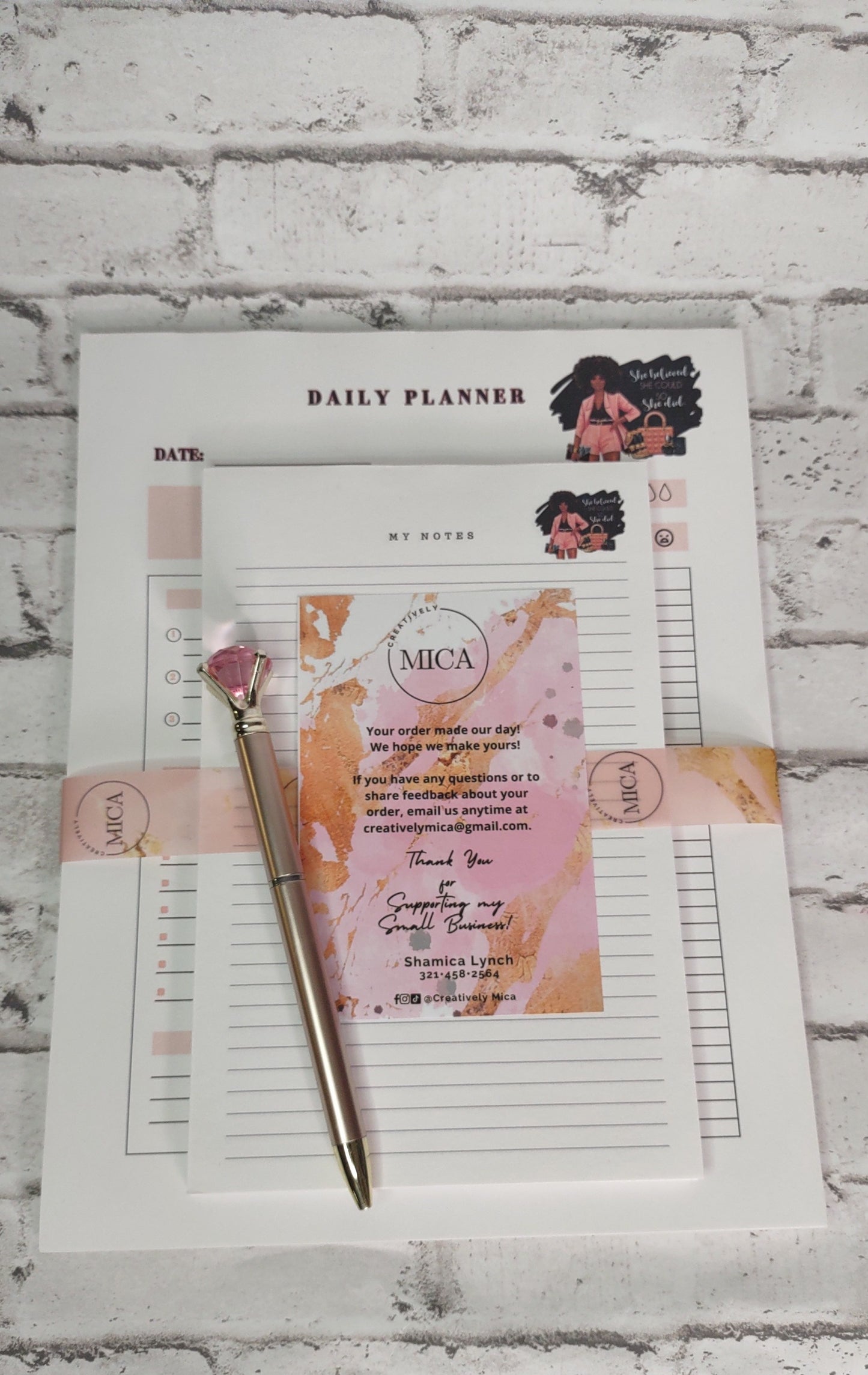 Daily Planner & Notepad Set