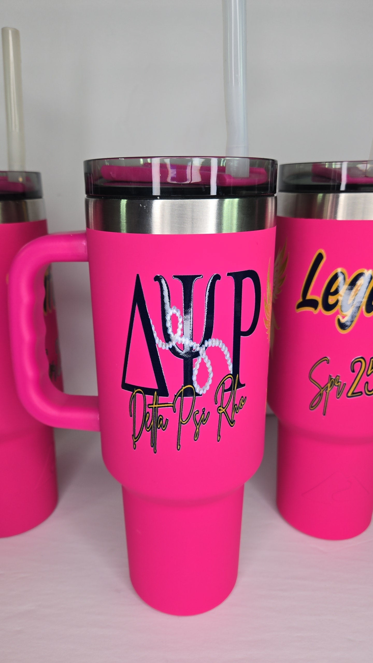 Make a Statement with Your Custom Hot Pink Delta Psi Rho Tumbler!