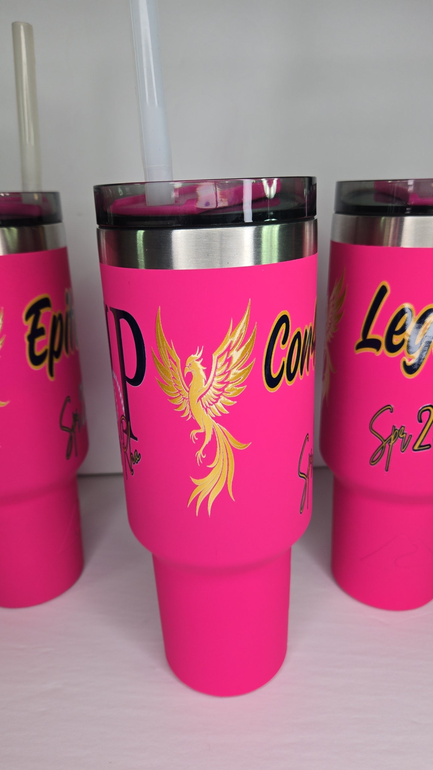 Make a Statement with Your Custom Hot Pink Delta Psi Rho Tumbler!