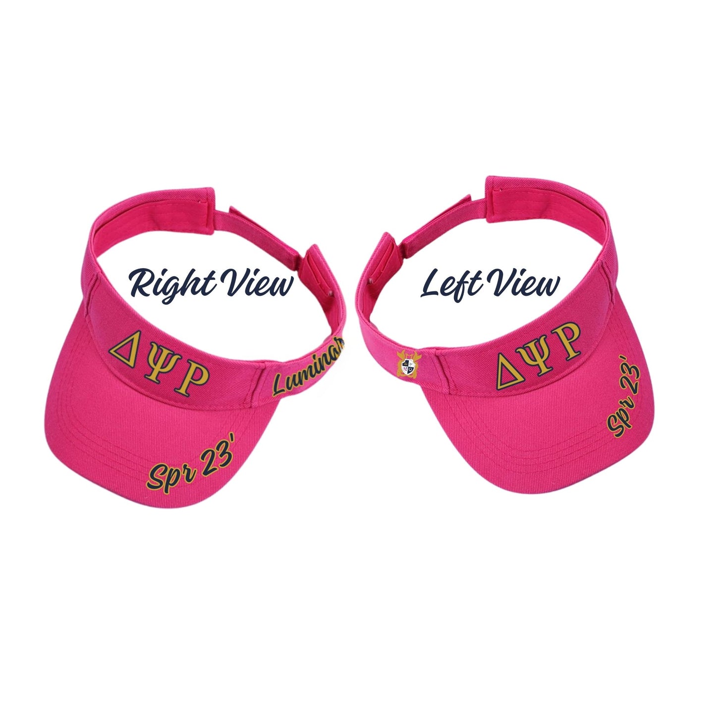 The Ultimate Sorority Pride Visor: Hot Pink, Navy & Gold