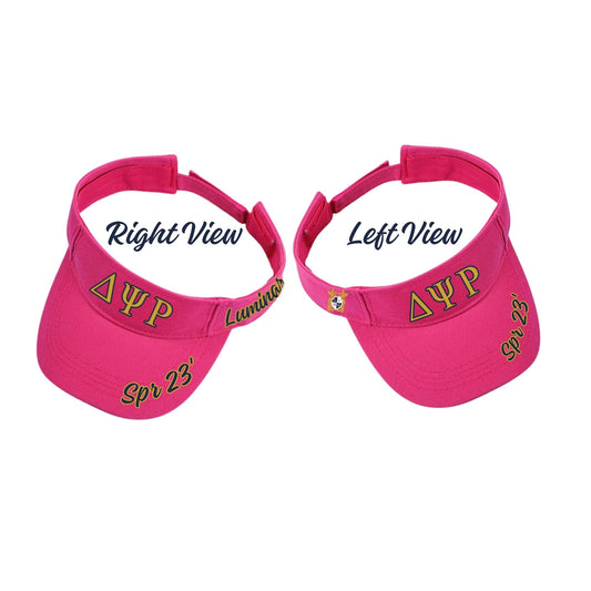 The Ultimate Sorority Pride Visor: Hot Pink, Navy & Gold