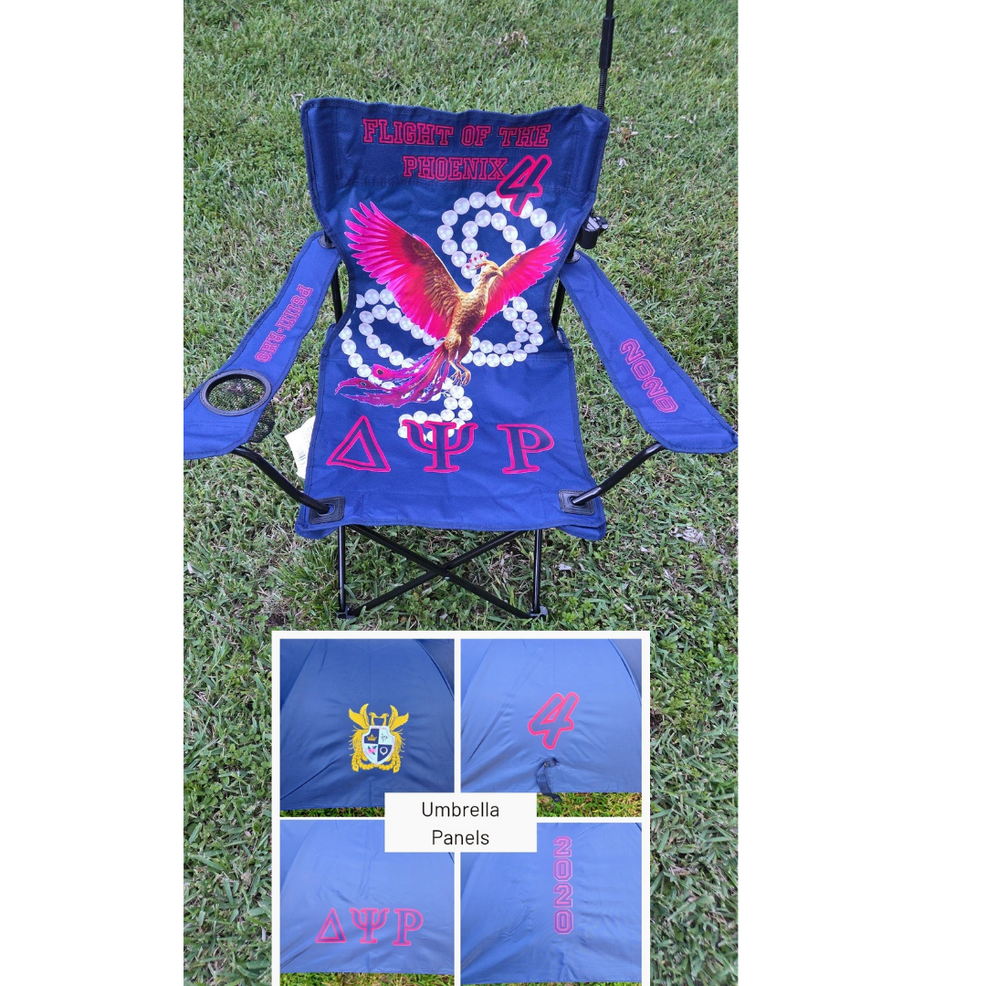 Customized Folding Chair / Matching Umbrella