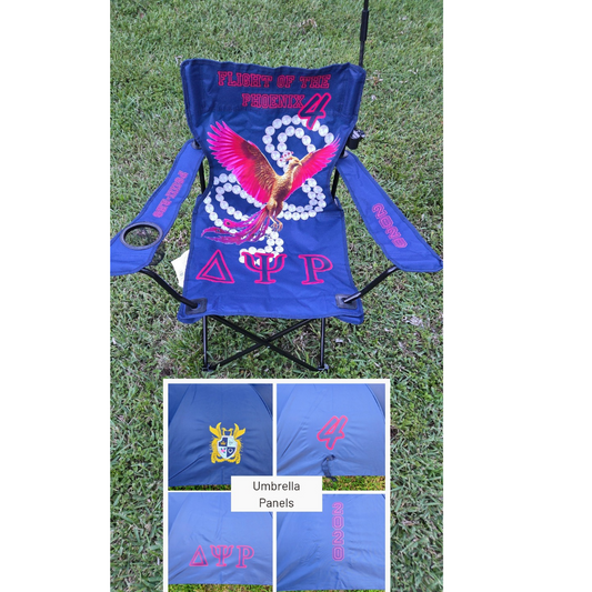 Customized Folding Chair / Matching Umbrella